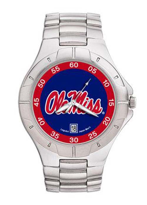 Mississippi (Ole Miss) Rebels NCAA Men's Pro II Watch with Stainless Steel Bracelet