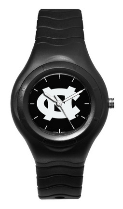 North Carolina Tar Heels Shadow Black Sports Watch with White Logo