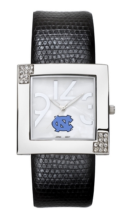 North Carolina Tar Heels Women’s Glamour Watch with Leather Strap