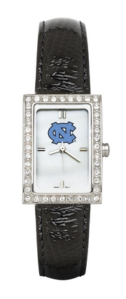 North Carolina Tar Heels Women's Allure Watch with Black Leather Strap