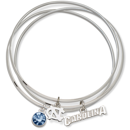 North Carolina Tar Heels Triple Bangle Bracelet