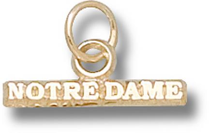 Notre Dame Fighting Irish "Notre Dame" Charm - 14KT Gold Jewelry