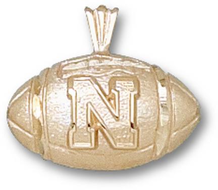 "Nebraska Cornhuskers ""N Football"" Lapel Pin - 10KT Gold Jewelry"