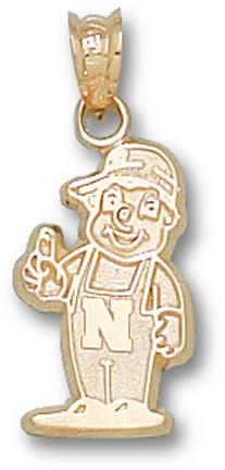 "Nebraska Cornhuskers ""Little Red Mascot"" 5/8"" Lapel Pin - Sterling Silver Jewelry"