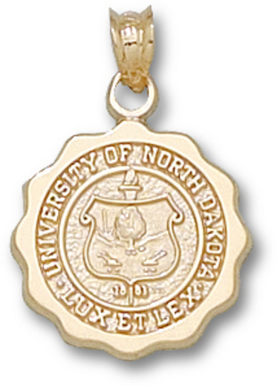 "North Dakota Sioux Scalloped ""Seal"" Lapel Pin - 10KT Gold Jewelry"