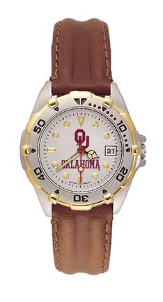 Oklahoma Sooners "OU OKLA" All Star Watch with Leather Band - Women's