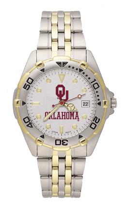 Oklahoma Sooners "OU OKLA" All Star Watch with Stainless Steel Band - Men's