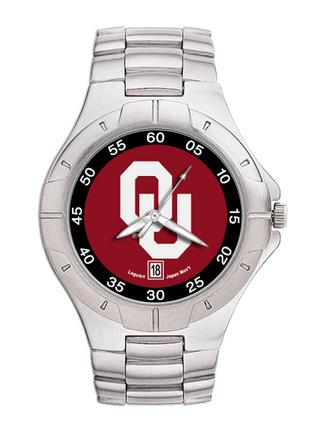 Oklahoma Sooners NCAA Men's Pro II Watch with Stainless Steel Bracelet