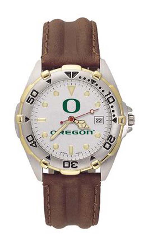 Oregon Ducks NCAA Men's All Star Watch with Leather Band