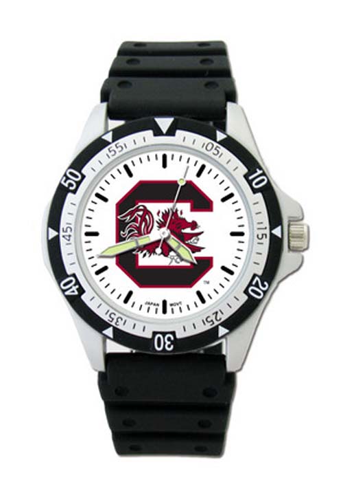 South Carolina Gamecocks NCAA Black "C" Logo Men's Option Watch