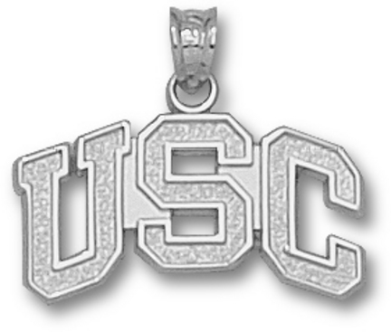 USC Trojans Arched "USC" Pendant - Sterling Silver Jewelry
