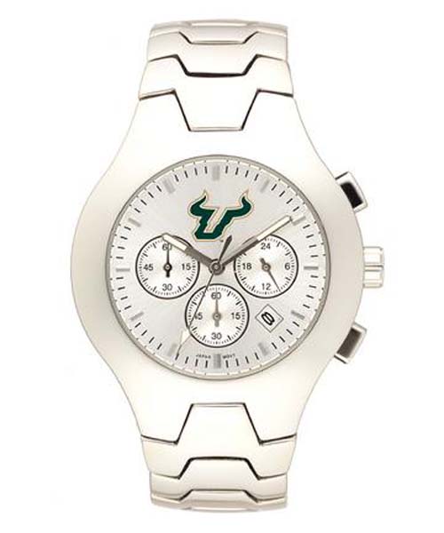 South Florida Bulls NCAA Men's Hall of Fame Watch with Stainless Steel Bracelet