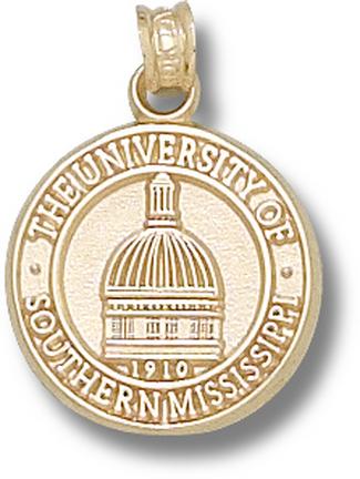 "Southern Mississippi Golden Eagles Dome ""Seal"" Lapel Pin - 10KT Gold Jewelry"