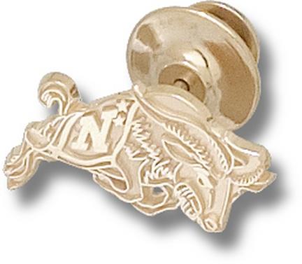 Navy Midshipmen "Action Goat" Lapel Pin - 10KT Gold Jewelry