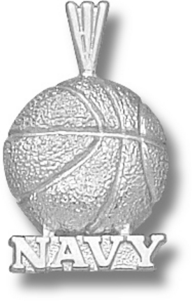 Navy Midshipmen "Navy Basketball" Pendant - Sterling Silver Jewelry