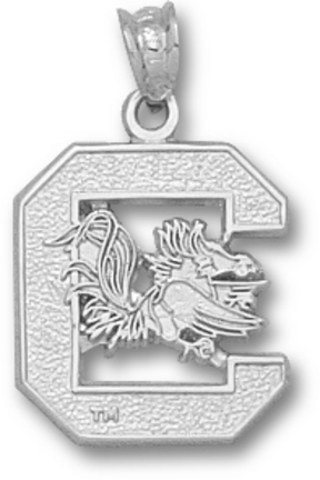 South Carolina Gamecocks "C Gamecock" Pendant - Sterling Silver Jewelry