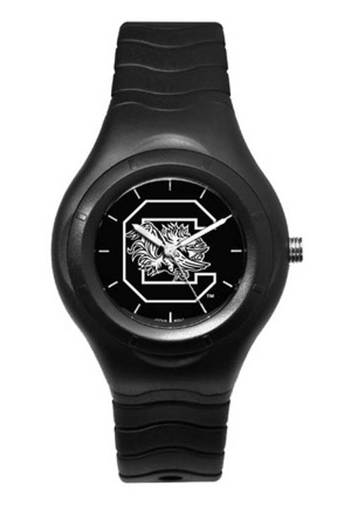 South Carolina Gamecocks Shadow Black Sports Watch with White Logo