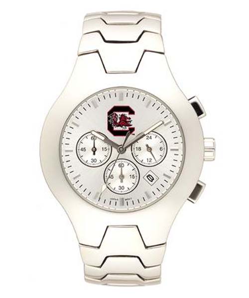 South Carolina Gamecocks NCAA Men's Hall of Fame Watch with Stainless Steel Bracelet