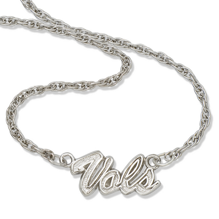 Tennessee Volunteers 18" "Vols" Script Necklace - Sterling Silver Jewelry