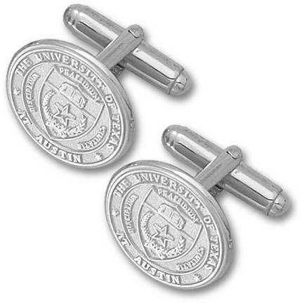 Texas Longhorns "Seal" Sterling Silver Cuff Links - 1 Pair