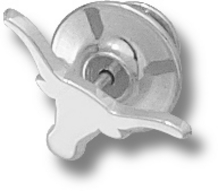"Texas Longhorns Solid ""Longhorn"" 1/4"" Lapel Pin - Sterling Silver Jewelry"
