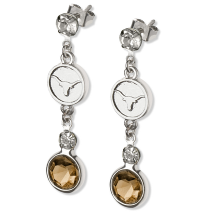 Texas Longhorns Logo Crystal Earrings