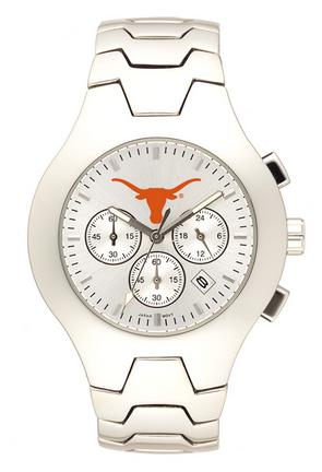 Texas Longhorns NCAA Men's Hall of Fame Watch with Stainless Steel Bracelet
