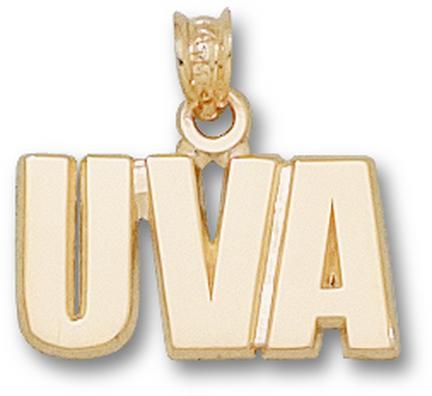 "Virginia Cavaliers Block ""UVA"" Lapel Pin - 14KT Gold Jewelry"