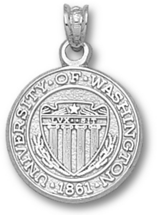 Washington Huskies "Seal" Pendant - Sterling Silver Jewelry