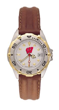 Wisconsin Badgers NCAA Women's All Star Watch with Leather Band