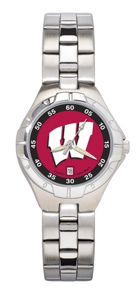 Wisconsin Badgers Woman's Pro II Watch with Stainless Steel Bracelet