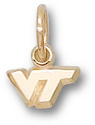 "Virginia Tech Hokies ""VT"" 1/4"" Lapel Pin - Sterling Silver Jewelry"