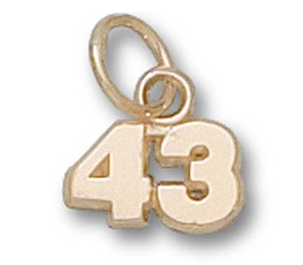 5 mm 1/4" Double Number (No Bar) Charm - 14KT Gold Jewelry