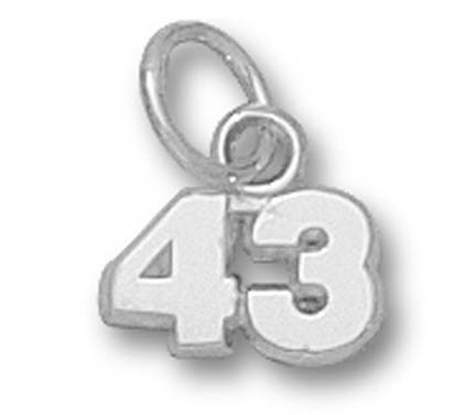 5 mm 1/4" Double Number (No Bar) Charm - Sterling Silver Jewelry