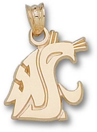 "Washington State Cougars ""WSU Cougar Head"" 9/16"" Lapel Pin - 10KT Gold Jewelry"