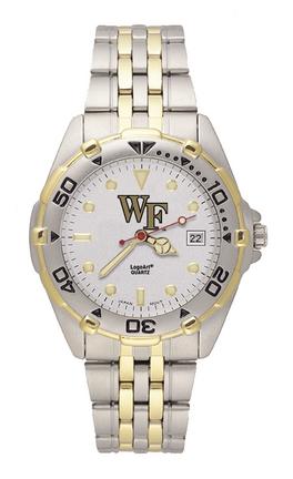 Wake Forest Demon Deacons "WF" All Star Watch with Stainless Steel Band - Men's