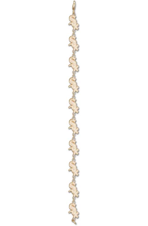Chicago White Sox "Sox" 1/2" 7" Bracelet -14KT Gold Jewelry