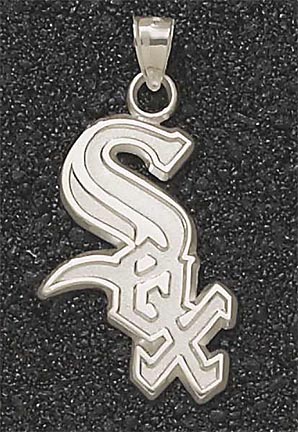 "Chicago White Sox ""Sox"" 1 1/4"" Border Lapel Pin - Sterling Silver Jewelry"