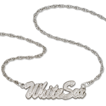 Chicago White Sox "White Sox" Sterling Silver Script Necklace