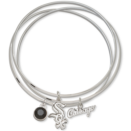 Chicago White Sox Triple Bangle Bracelet