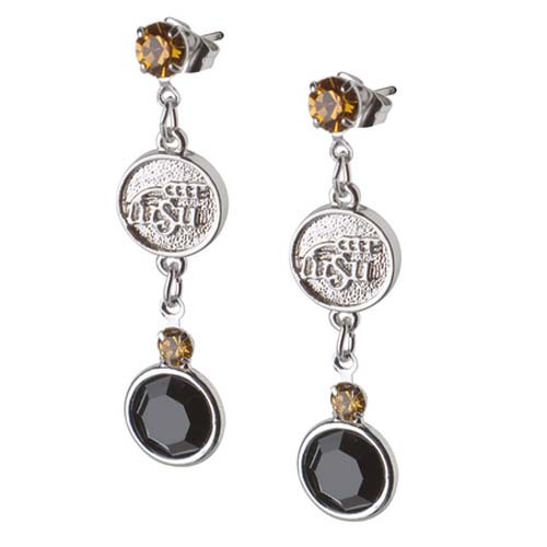 Wichita State Shockers Crystal Logo Earrings