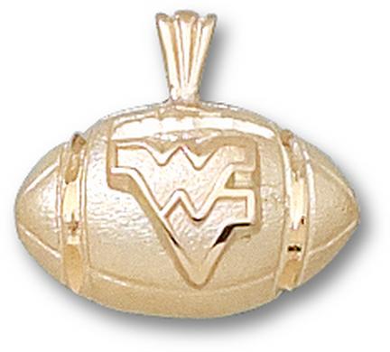 West Virginia Mountaineers "Fly WV Football" Lapel Pin - 14KT Gold Jewelry