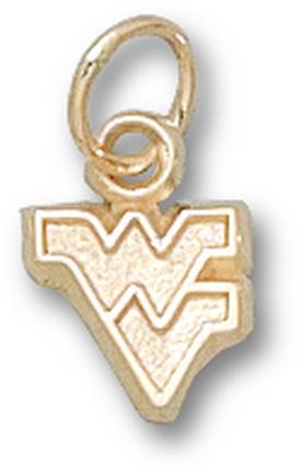 West Virginia Mountaineers "WV" 1/4" Outlined Lapel Pin - 14KT Gold Jewelry