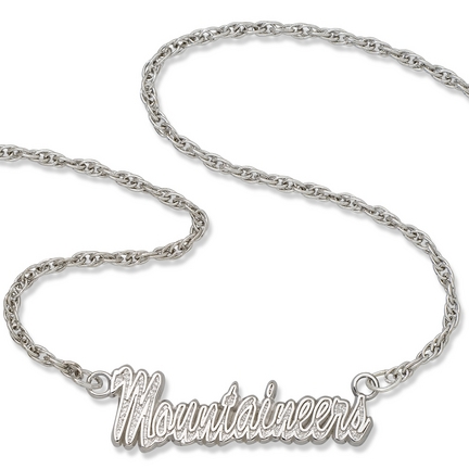 West Virginia Mountaineers "Mountaineers" Sterling Silver Script Necklace