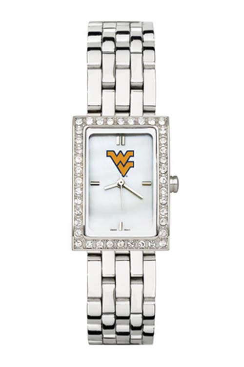 West Virginia Mountaineers Women's Allure Watch with Stainless Steel Bracelet