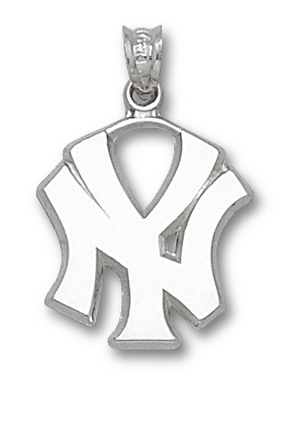 New York Yankees "NY" 3/4" Pendant - Sterling Silver Jewelry