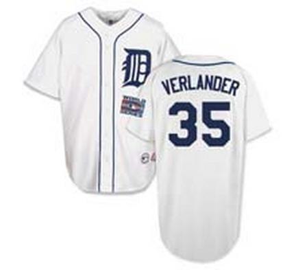 Justin Verlander Detroit Tigers #35 Authentic Majestic Athletic Cool Base MLB Baseball Jersey (Home White Size 56)