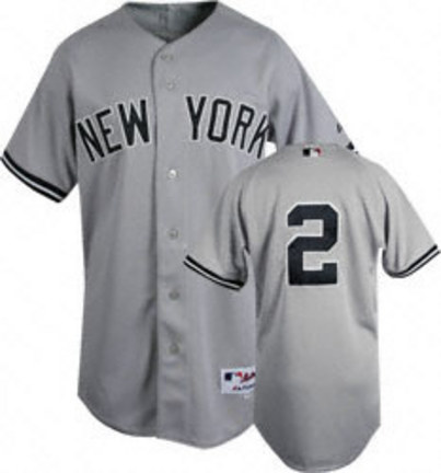 Derek Jeter New York Yankees #2 Authentic Majestic MLB Baseball Jersey (Road Gray, Size 52)
