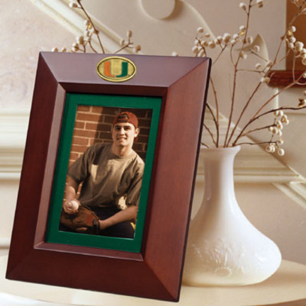 Miami Hurricanes 5" x 7" Vertical Brown Picture Frame