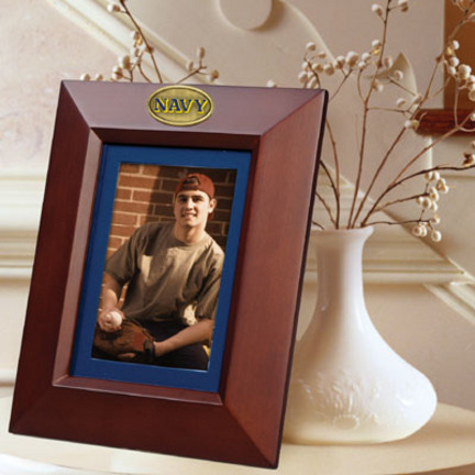 Navy Midshipmen 5" x 7" Vertical Brown Picture Frame